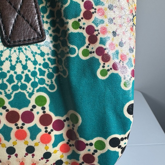 Fossil Key Per Printed Coated Canvas & Leather Tote Bag - Picture 12 of 13